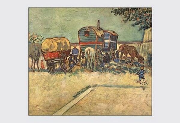 Gypsy Camp by Vincent van Gogh - Art Print