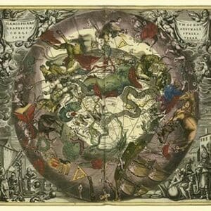 Haemisphaerium Sceno Graphicum Australe by Andreas Cellarius - Art Print