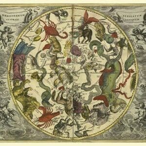 Haemisphaerium Stellatum Australe Antiquum by Andreas Cellarius - Art Print