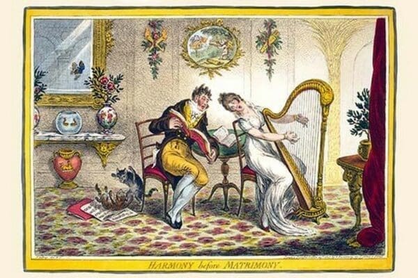 Harmony before Matrimony by James Gillray - Art Print