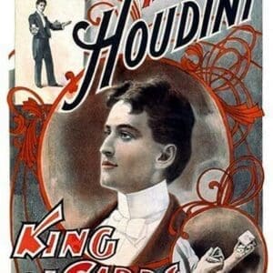 Harry Houdini - King of Cards - Art Print