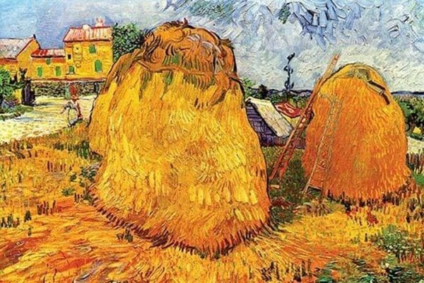 Haystacks in Provence by Vincent van Gogh - Art Print