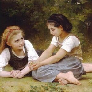 Hazelnuts by William Bouguereau - Art Print