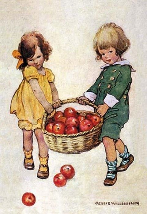 Helping Hands by Jessie Willcox Smith - Art Print