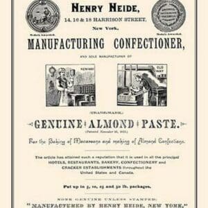 Henry Neide Manufacturing Confectioner - Art Print