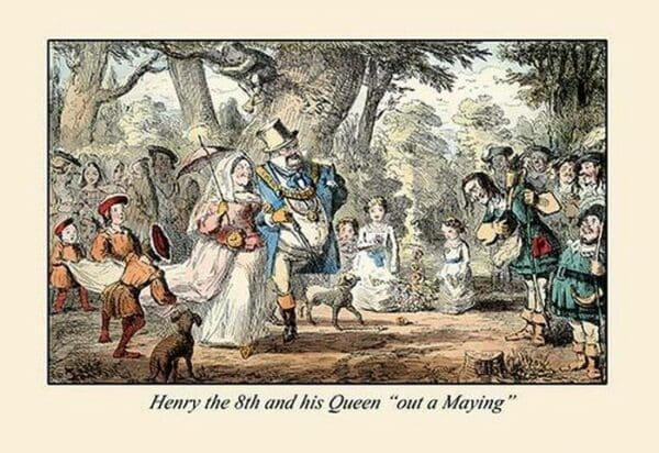 Henry VIII and His Queen 'Out a'Maying' by John Leech - Art Print