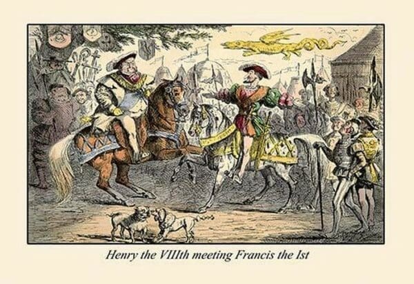 Henry the VIII Meeting Francis the First by John Leech - Art Print