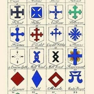 Heraldic Crosses by Hugh Clark - Art Print