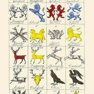 Heraldry - Charges by Hugh Clark #3 - Art Print