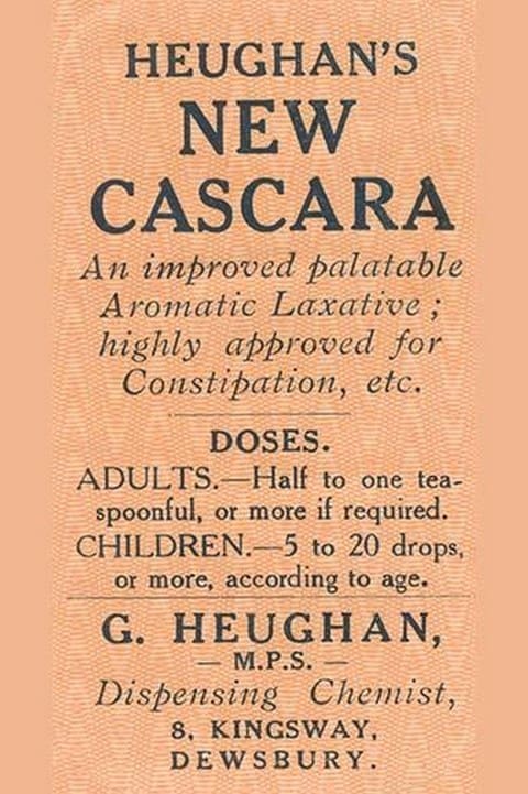 Heughan's New Cascara - Aromatic Laxative - Art Print