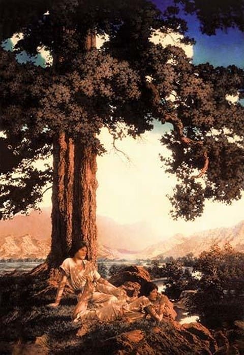 Hilltop by Maxfield Parrish - Art Print