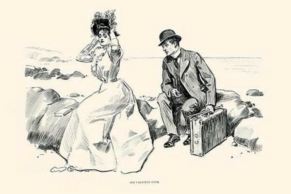 His Vacation Over by Charles Dana Gibson - Art Print