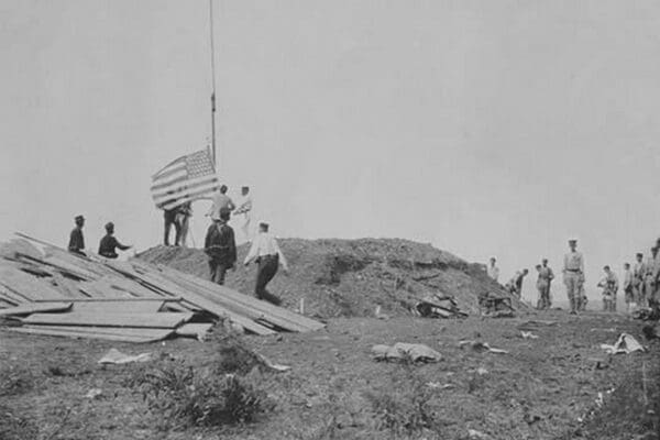 Hoisting the flag at Guantanamo