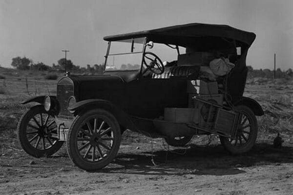 Home on Wheels for Migrants by Dorothea Lange - Art Print