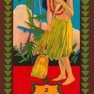 Honolulu Broom Factory Broom Label - Art Print