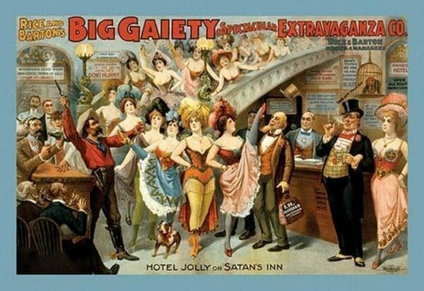 Hotel Jolly or Satan's Inn by Courier Litho Company - Art Print