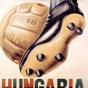 Hungaria Soccer Shoes - Art Print