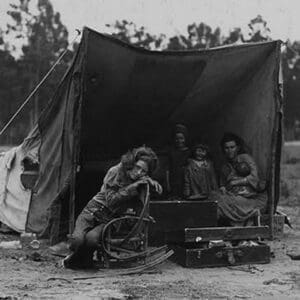 Hungry Mother & Children by Dorothea Lange - Art Print