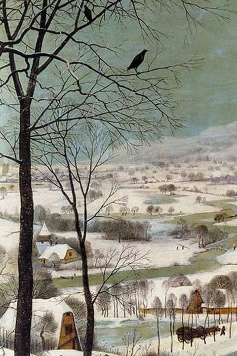 Hunters in the Snow - Detail - by Pieter the Elder Brueghel #5 - Art Print