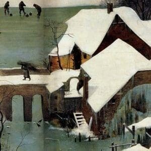 Hunters in the Snow - Detail - by Pieter the Elder Brueghel #6 - Art Print