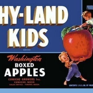 Hy-Land Kids Brand Apples - Art Print