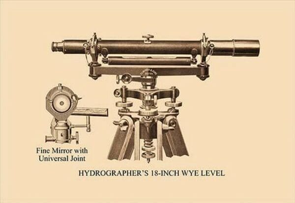 Hydrographer's 18 Inch Wye Level - Art Print