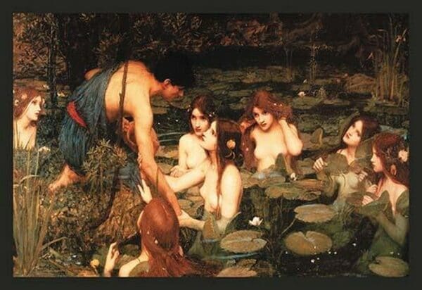 Hylas and the Nymphs by John William Waterhouse - Art Print