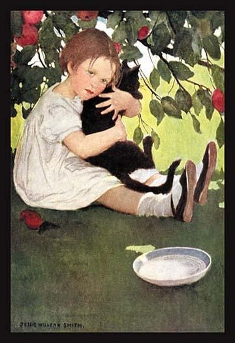 I Love Little Pussy by Jessie Willcox Smith - Art Print