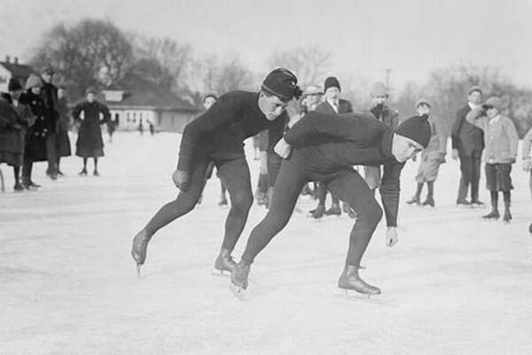 Ice Skating in Central Park - Art Print