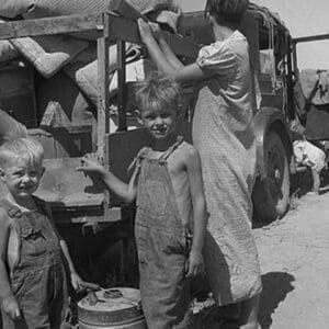 Impoverished Family by Dorothea Lange - Art Print