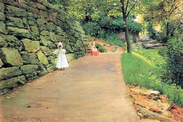 In the Park - a byway by William Merritt-Chase - Art Print