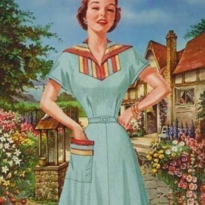 InThe Garden 50's RetroDress I by Sara Pierce - Art Print