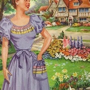 InThe Garden 50's RetroDress II by Sara Pierce - Art Print