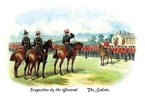 Inspection by the General: The Salute by Richard Simkin - Art Print