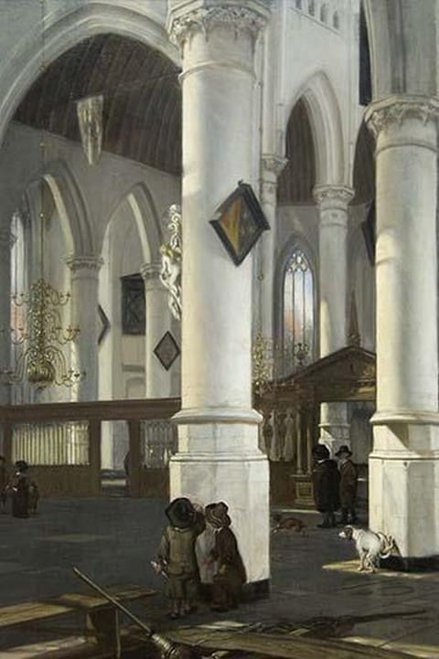 Interior of the Old Church in Delft