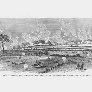 Invasion of Pennsylvania - Battle of Gettysburg by Frank Leslie - Art Print