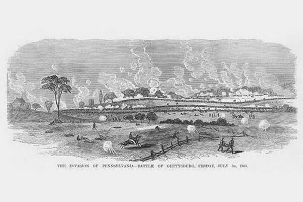 Invasion of Pennsylvania - Battle of Gettysburg by Frank Leslie - Art Print