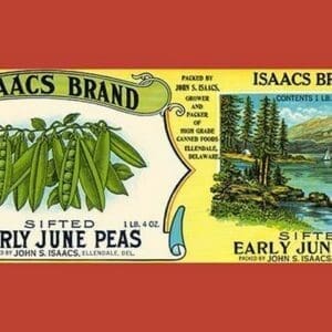 Isaacs Brand Early June Peas - Art Print