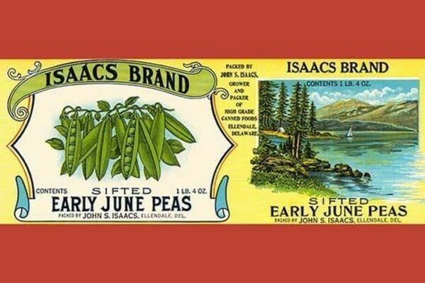 Isaacs Brand Early June Peas - Art Print