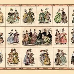 Italian Fashion of 1833 - Composite #2 - Art Print