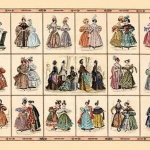 Italian Fashion of 1833 - Composite - Art Print