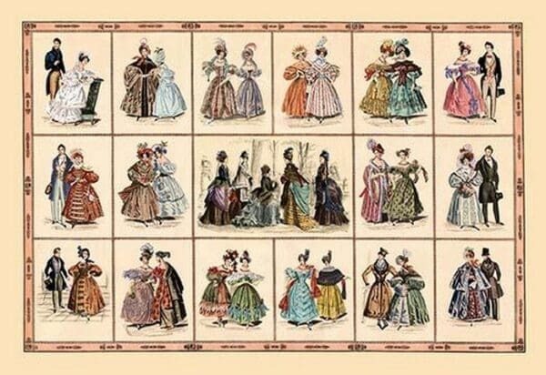 Italian Fashion of 1833 - Composite - Art Print