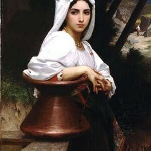 Italian Girl Drawing Water by William Bouguereau - Art Print