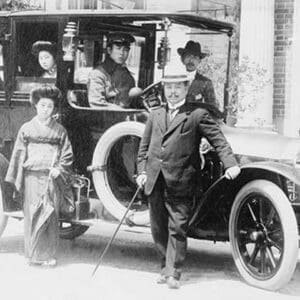 Japanese Family poses with the vehicle in Beijing