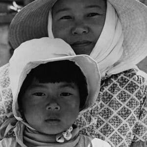 Japanese mother and daughter