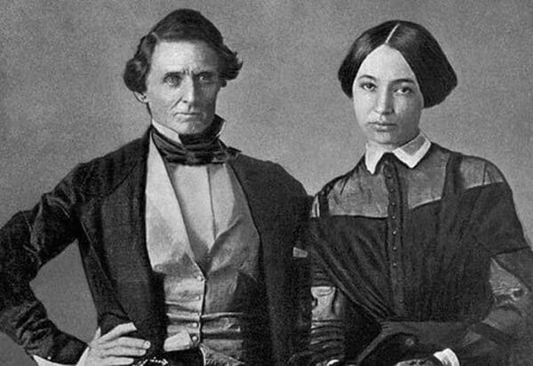 Jefferson Davis & His Wife - Art Print