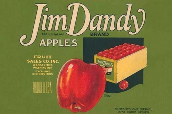 Jim Dandy Brand Apples - Art Print