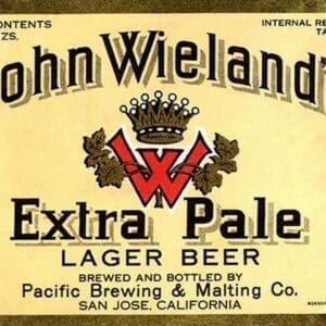 John Wieland's Extra Pale Lager Beer - Art Print