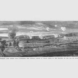 Jubal Early's Confederate Forces at Cedar Creek Battle by Frank Leslie - Art Print