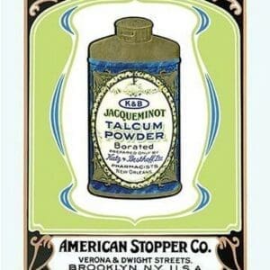 K&B Jacqueminot Talcum Powder - Art Print